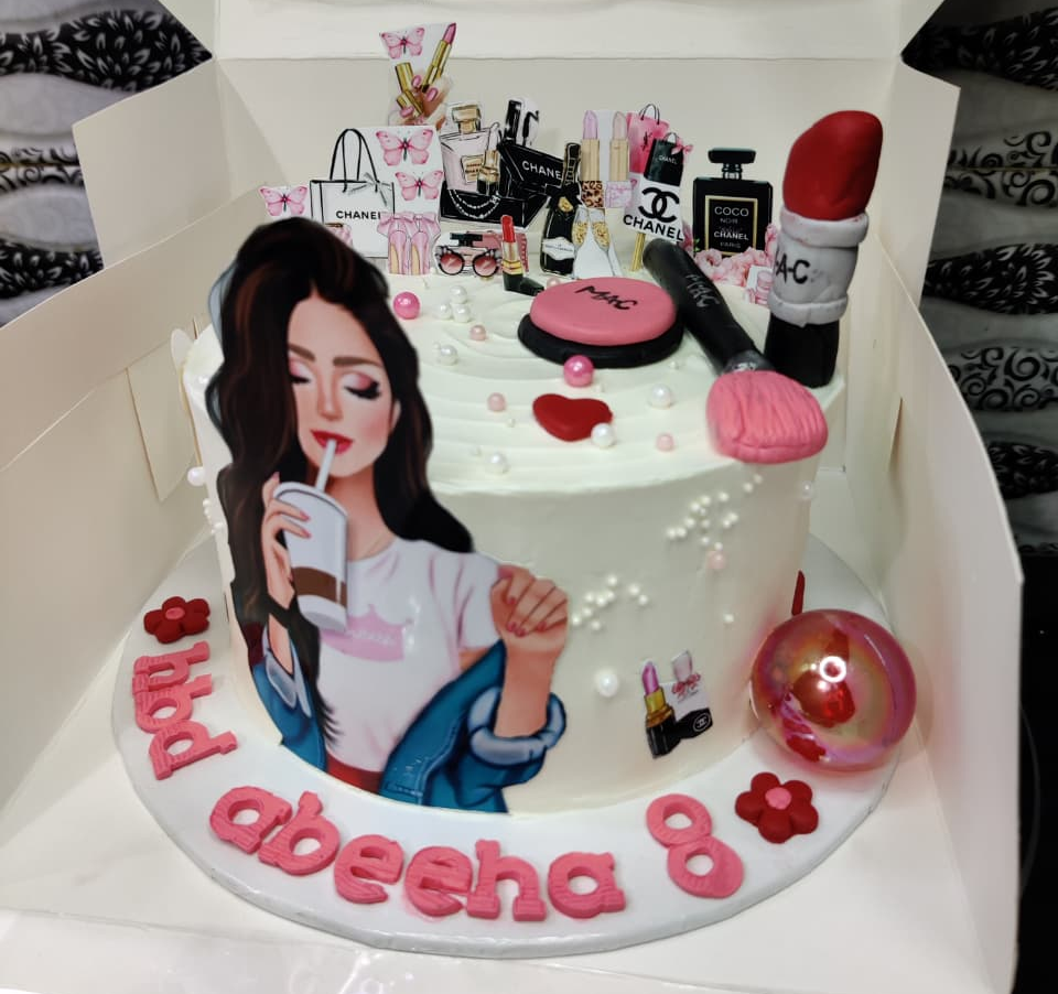 Makeup Theme Cake (2 lbs)